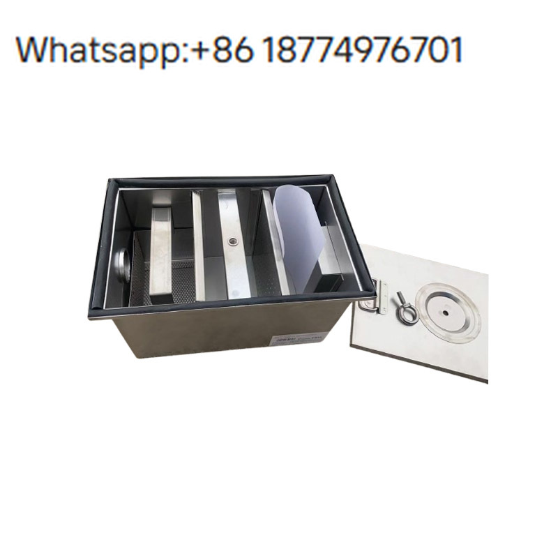 Commercial Kitchen Grease Trap - حوض مطبخ تجاري من الفولاذ المقاوم