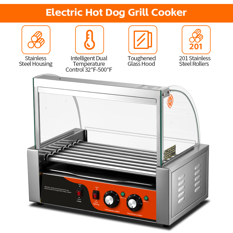 آلة شواء النقانق والهوت دوغ ال - مراجعة Commercial Kitchen Usa وسعره